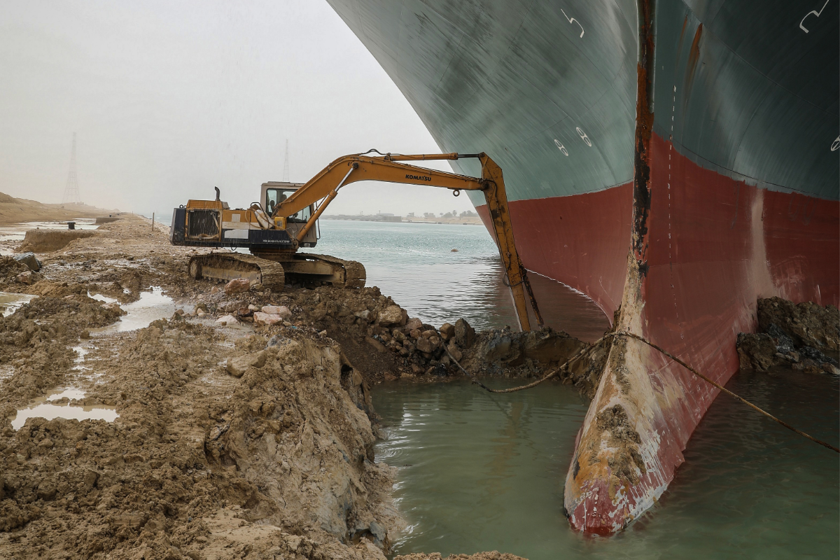 Suez Canal Ship Digger